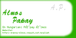 almos papay business card